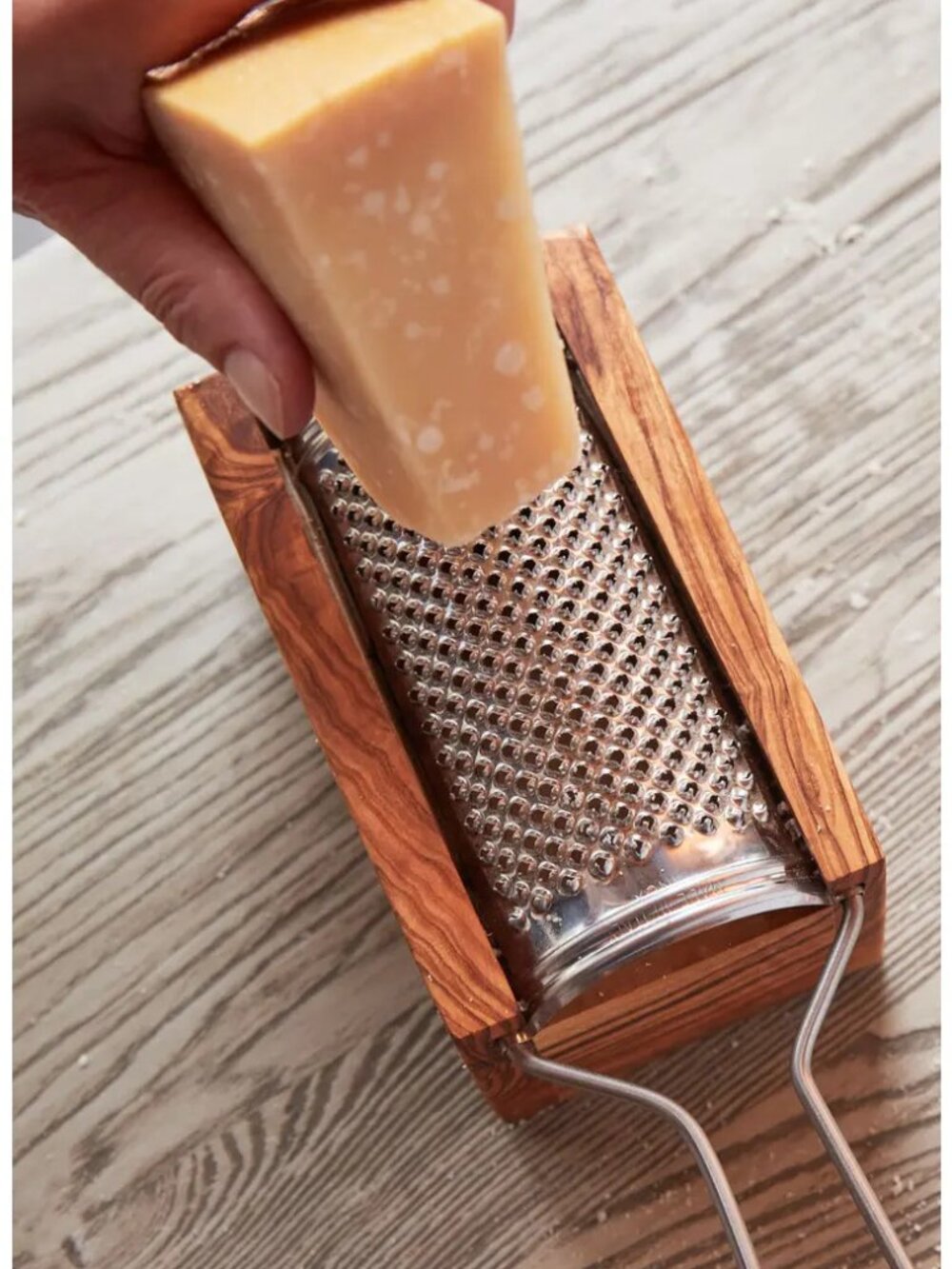 VERVE CULTURE Italian Olivewood Box Cheese Grater - Picture 2 of 4